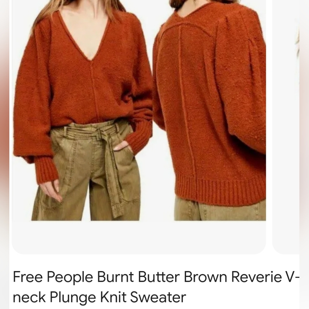 Free People Plunge V-Neck Sweater